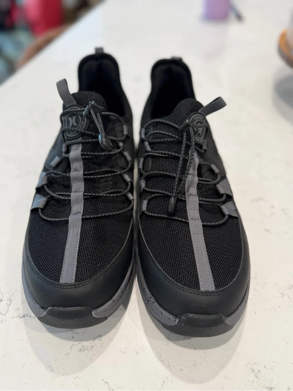 Hurley Men's Black and Gray Lightweight Sneakers